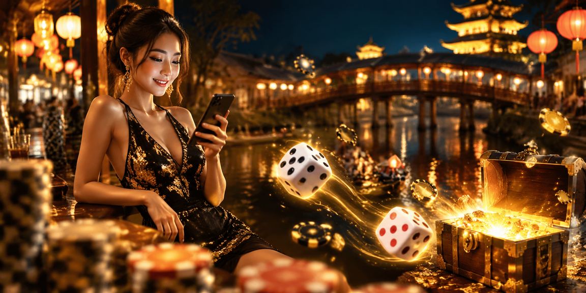 Người chơi tại chợ đêm Huế tham gia trò chơi tài xỉu